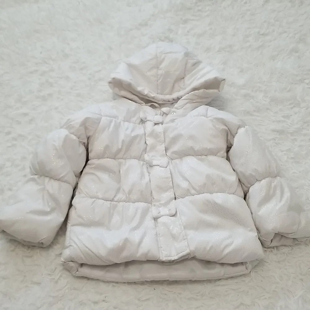 B Hip Baby White Puffer Jacket  Sz 4T - Picture 2 of 6